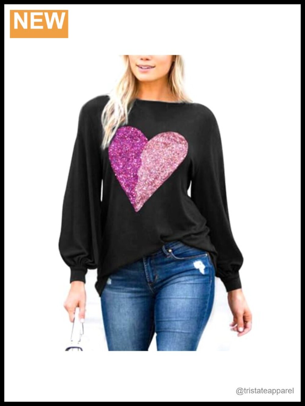 Women's Long Puff Sleeve Boat Neck Tunic Top Shimmer Metallic Party Blouse